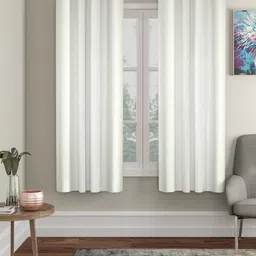 SOKNACK White 2 Pieces Black Out Window Curtains-13