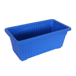 Kuber Industries Set Of 3 Blue Rectangular Jupiter Plastic Window Flower Planters image 5