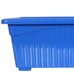Kuber Industries Set Of 3 Blue Rectangular Jupiter Plastic Window Flower Planters image 4