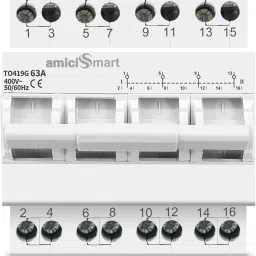 amiciSmart Dual Power Manual Control Transfer Switch, 63A Change Over Switch (3-Phase) Smart Switch-image-1
