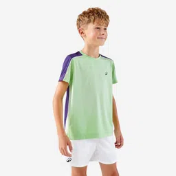 kuikma Kids' Tennis Crew-Neck T-Shirt Dry - Green-picture-18