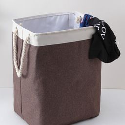 Kuber Industries Brown & White Foldable Laundry Bag-10