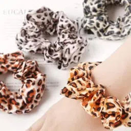 DN Creation Set of 6 Animal Printed Assorted Scrunchies-37