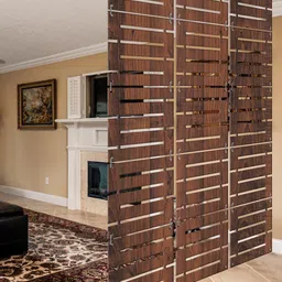 RANDOM Room Divider Brown 12 Pieces Window Blinds-image-4