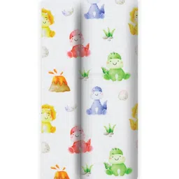 A Toddler Thing White & Green  Printed Cotton 110 GSM Bath Towel-image-48