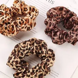 DN Creation Set of 6 Animal Printed Assorted Scrunchies image 2