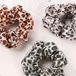 DN Creation Set of 6 Animal Printed Assorted Scrunchies image 3