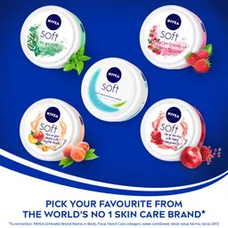 Nivea Soft Light Moisturizer Cream - Playful Peach - For Face Hands & Body - 100 ml image 5