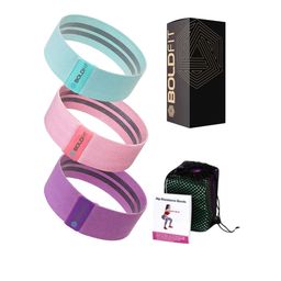 BOLDFIT Unisex Set of 3 Textured Hip Resistance Bands-9