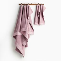 H&M Pink Pure Cotton Terry Hand Towel-52