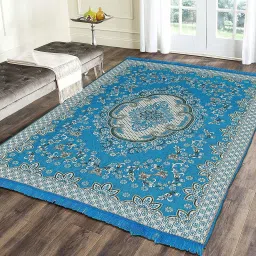 Blue, Light Blue Chenille Runner-image-81
