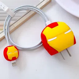 Oncraves Charger Cover for Samsung 25W, 3D Iron Man Cable Protector-image-82