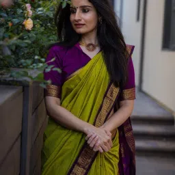Woven Maheshwari Cotton Silk Saree-image-36