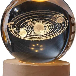 3D Planet Crystal Ball | Crystal Planet Laser Engraved Solar Night Lamp-image-12