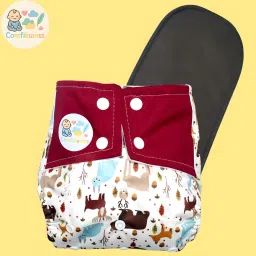 Reusable Cloth Diaper with 5-Layer Absorbent Charcoal Insert-image-67