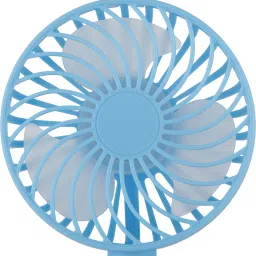 MZ S9 (PORTABLE RECHARGEABLE USB FAN) 3 Speed Mode High Speed with 1200mAh Battery S9 Mobile Stand USB Fan image 4