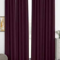 Story@home Burgundy Set of 4 Black Out Long Door Curtain-image-57