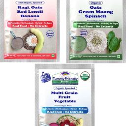 USDA Certified Stage3 Porridge Mixes Trial Packs - Ragi, Oats, MultiGrain |Organic Baby Food for 8 Months Old Baby |3 Packs, 50g Each Cereal-image-40