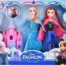 Snow Sisters Doll Set With Castle-35