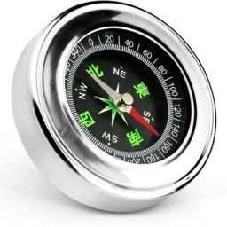 Stainless Steel Directional Pocket Magnetic Compass-Silver Compass-picture-28