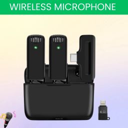 J13 Wireless Microphone, Noise Reduction Mic with Charging Case for VloggingJ298 Microphone-image-7