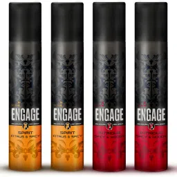 Deo Combo, 2 Intrigue for Him (165ml) & 2 Spirit for Him (165ml) Deodorant Spray-For Men-24