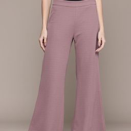 roadster Women Regular Fit Maroon Polyester Trousers-picture-23