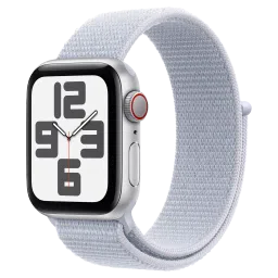 Apple Watch SE GPS+Cellular with Blue Cloud Sport Loop (40mm Retina LTPO OLED Display, Silver Aluminium Case)-picture-36