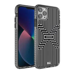 DailyObjects Adults Black & White Maze Printed Stride 2.0 iPhone 11 Pro Phone Case-10