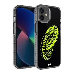 DailyObjects Black & Green Everything Is Connected iPhone 12 Back Case image 1