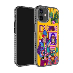DailyObjects Graphic Printed iPhone 12 Super Slim Back Case image 1