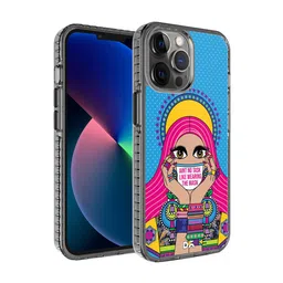 DailyObjects Blue & Pink Mask-Up Millennial iPhone 12 Pro Back Case-30
