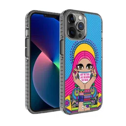 DailyObjects Transparent & Blue Printed Stride 2.0 Case Cover For iPhone 12 Pro Max-38