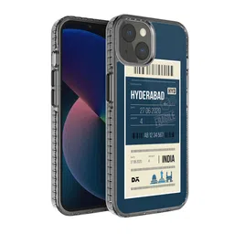 DailyObjects Blue Printed Hyderabad City Tag iPhone 13 Phone Case-36