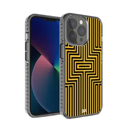 DailyObjects Yellow & Black Maze Ochre iPhone 13 Pro Back Case-19
