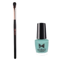 Moraze Set of Eyeshadow Brush & Nail Paint 5 ml - Aquamarine-26