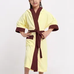 Creeva Solid Hooded Bath Robe-13
