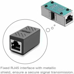 ELECTRO WOLF RJ45 Joiner Adapter Ethernet Extender Coupler Connector Female to Female Plug LAN Network Double Socket LAN Internet CAT 5/CAT 6 ( Pack of 8 ) Lan Adapter image 4