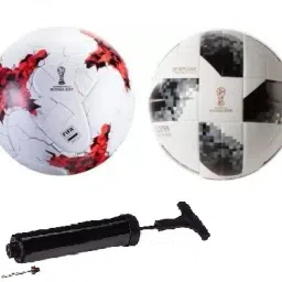 Set of Russia & TelestarBlack Football With Air Pump Football - Size: 5-image-41