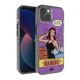 DailyObjects Black & White Printed Aquarius iPhone 13 Mini Phone Case-10