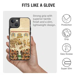 DailyObjects Beige & Red  Royal Decree Stride 2.0 iPhone 13 Phone Case image 4
