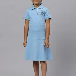 Beverly Hills Polo Club Girls Shirt Collar A-Line Dress-image-44