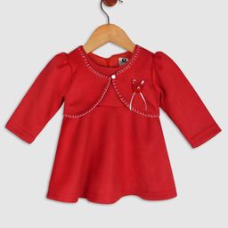 BAESD Girls Embroidered Round Neck A-Line Dress-image-71