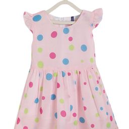 Kids On Board Girls Pink Printed A-Line Dress-picture-28