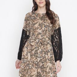 Oxolloxo Brown Satin Dress-image-66