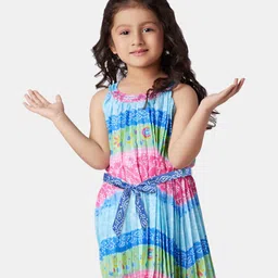 Peppermint Girls Candy Striped Tie-Up Detailed A-Line Dress-picture-55