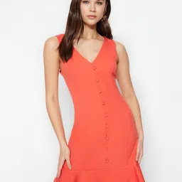 Trendyol V-Neck Sleeveless A-Line Dress-picture-29