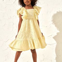Angel & Rocket Girls Geometric Printed Cotton A-Line Dress-image-25