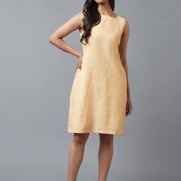 W Floral Embroidered A-Line Cotton Dress-picture-28