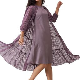 Trendmalls Women Layered A-Line Dress-image-72